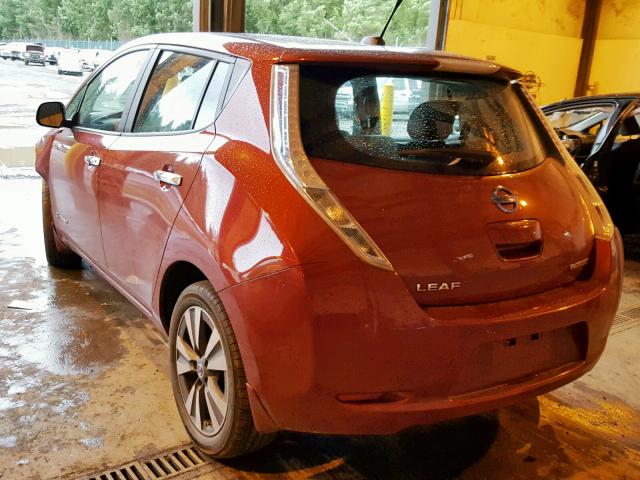 1N4AZ0CP7DC410338 - 2013 NISSAN LEAF S RED photo 3