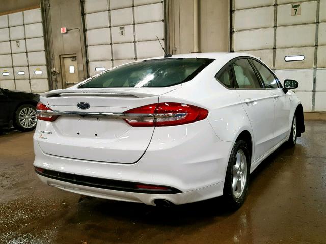 3FA6P0G71JR257006 - 2018 FORD FUSION S WHITE photo 4