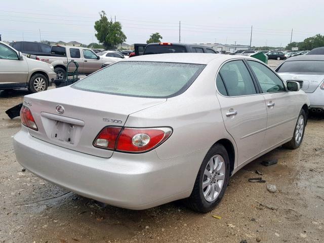 JTHBF30GX20024376 - 2002 LEXUS ES 300 SILVER photo 4