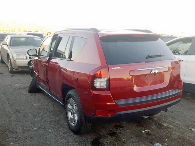 1C4NJCBAXFD249661 - 2015 JEEP COMPASS SP წითელი ფოტო 3