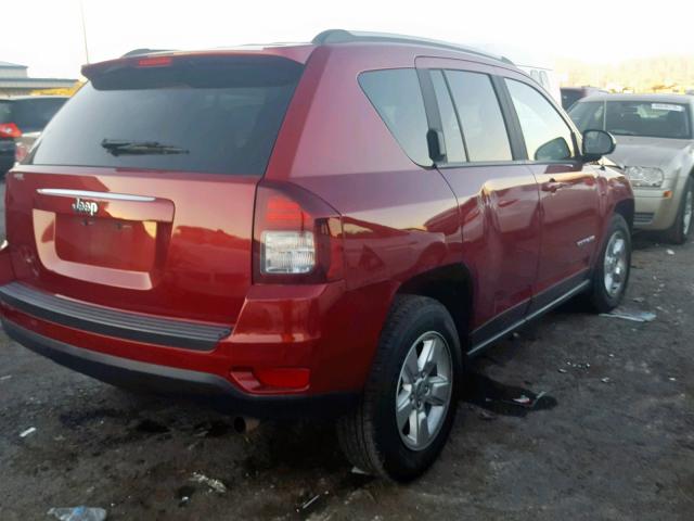 1C4NJCBAXFD249661 - 2015 JEEP COMPASS SP წითელი ფოტო 4