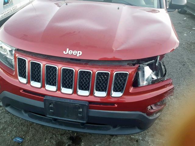 1C4NJCBAXFD249661 - 2015 JEEP COMPASS SP RED photo 7