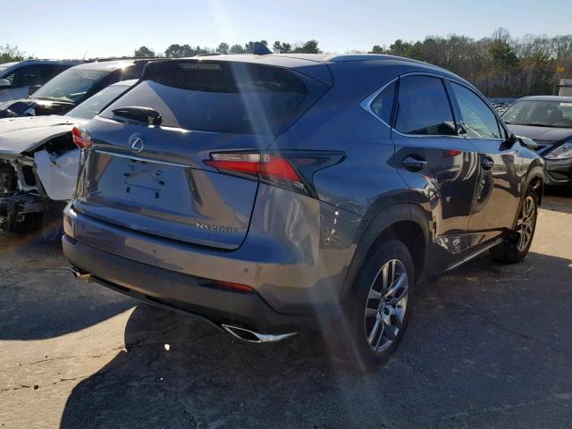 JTJBARBZ8G2085123 - 2016 LEXUS NX 200T SILVER photo 4