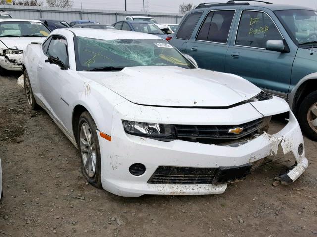 2G1FB1E38F9177710 - 2015 CHEVROLET CAMARO LS WHITE photo 1