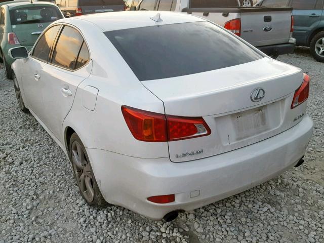 JTHBK262795092097 - 2009 LEXUS IS 250 WHITE photo 3