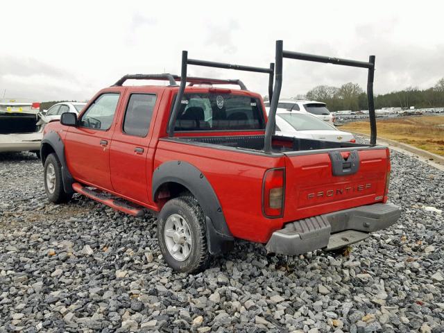 1N6ED27T51C333376 - 2001 NISSAN FRONTIER C RED photo 3