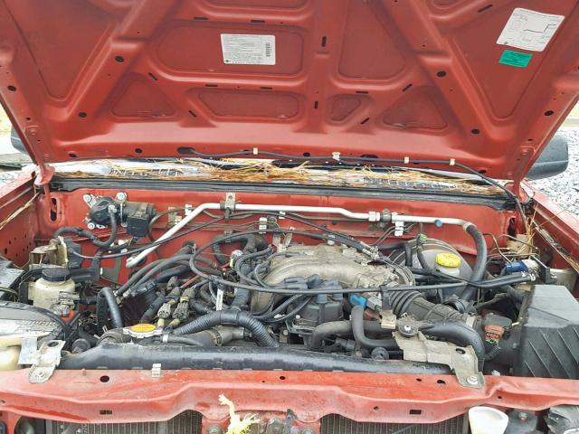 1N6ED27T51C333376 - 2001 NISSAN FRONTIER C RED photo 7