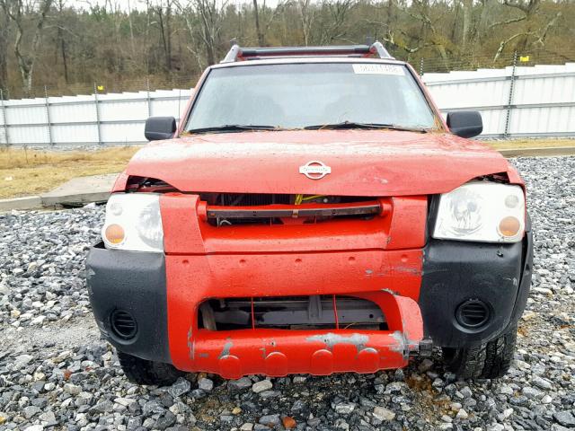 1N6ED27T51C333376 - 2001 NISSAN FRONTIER C RED photo 9