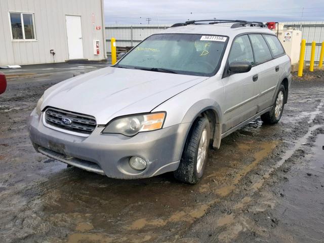 4S4BP61C857352351 - 2005 SUBARU LEGACY OUT SILVER photo 2