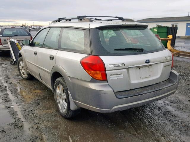 4S4BP61C857352351 - 2005 SUBARU LEGACY OUT SILVER photo 3