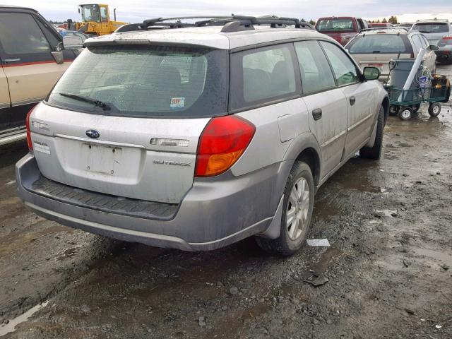 4S4BP61C857352351 - 2005 SUBARU LEGACY OUT SILVER photo 4