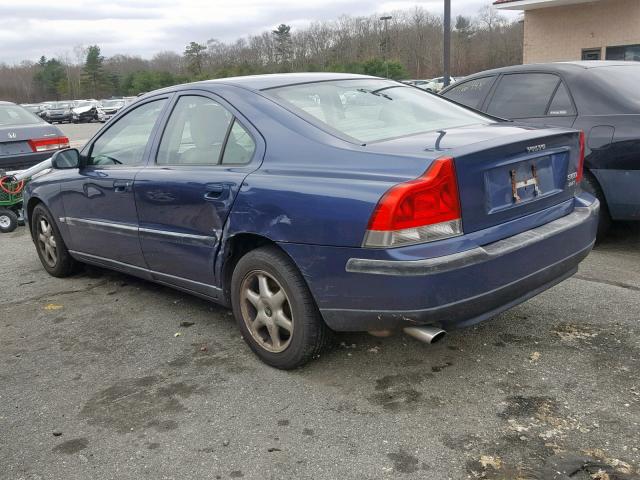 YV1RS58D122157544 - 2002 VOLVO S60 2.4T BLUE photo 3