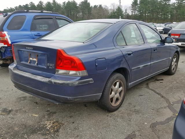 YV1RS58D122157544 - 2002 VOLVO S60 2.4T BLUE photo 4