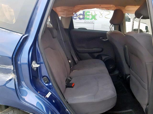 JHMGE8H32DC071426 - 2013 HONDA FIT BLUE photo 6