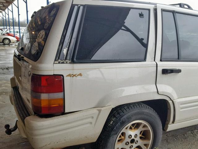 1J4GZ78Y0TC352760 - 1996 JEEP GRAND CHER WHITE photo 9