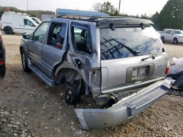 JNRAR07Y7YW079925 - 2000 INFINITI QX4 GRAY photo 3