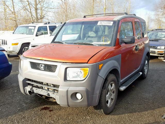 5J6YH28583L033574 - 2003 HONDA ELEMENT EX ORANGE photo 2