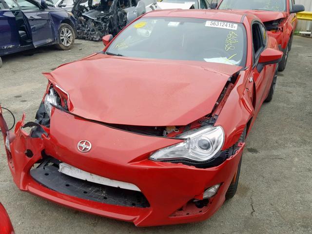 JF1ZNAA18D2716022 - 2013 TOYOTA SCION FR-S RED photo 2