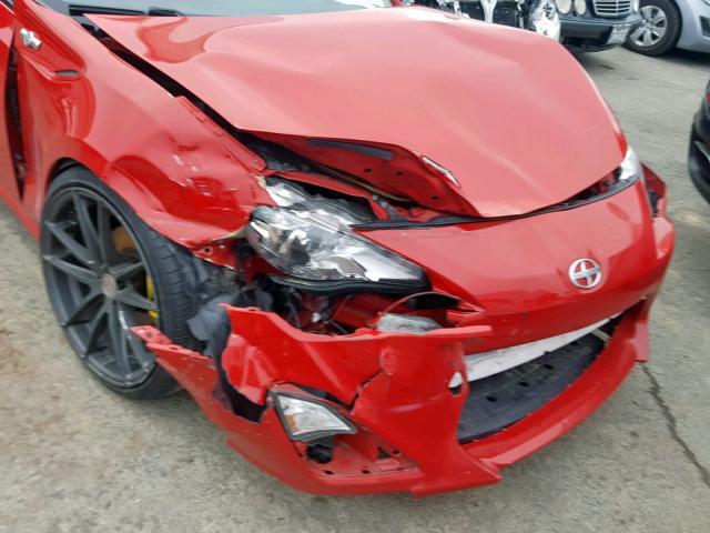 JF1ZNAA18D2716022 - 2013 TOYOTA SCION FR-S RED photo 9