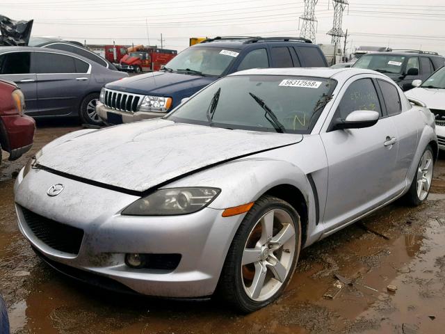 JM1FE17N040121474 - 2004 MAZDA RX8 SILVER photo 2