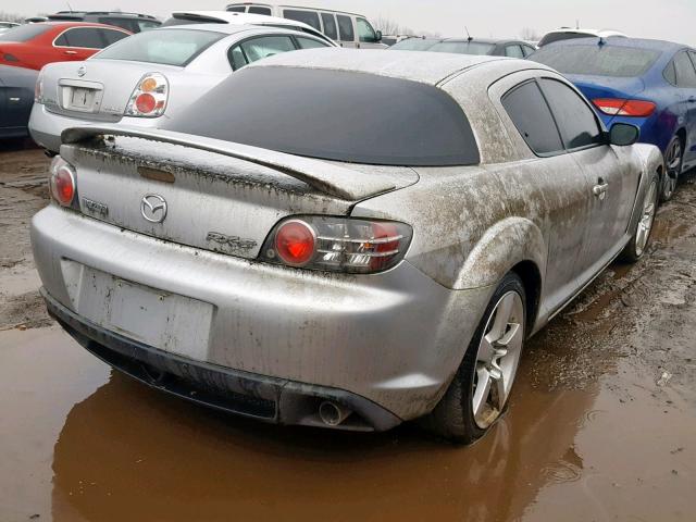 JM1FE17N040121474 - 2004 MAZDA RX8 SILVER photo 4