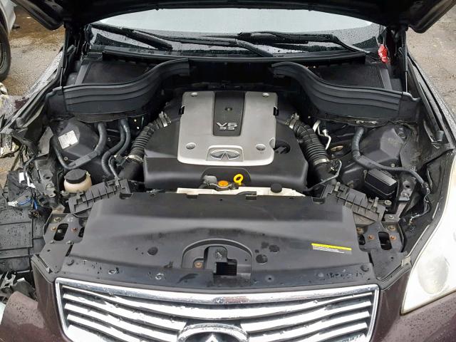 JNKAJ09F18M354590 - 2008 INFINITI EX35 BASE MAROON photo 7