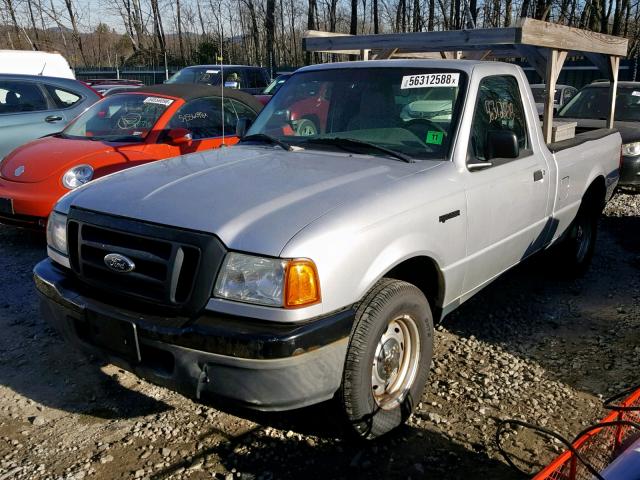 1FTYR10DX4PA25969 - 2004 FORD RANGER SILVER photo 2