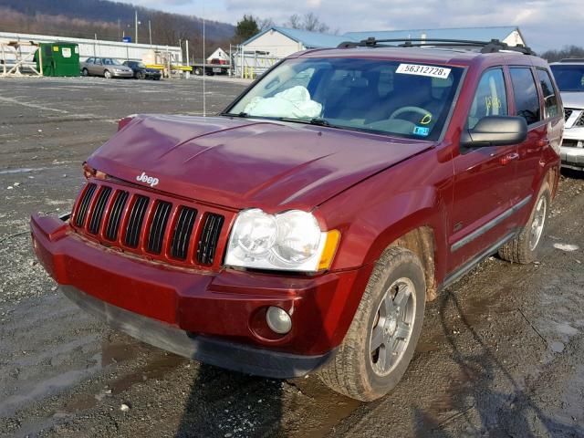 1J8GR48K97C673890 - 2007 JEEP GRAND CHER MAROON photo 2