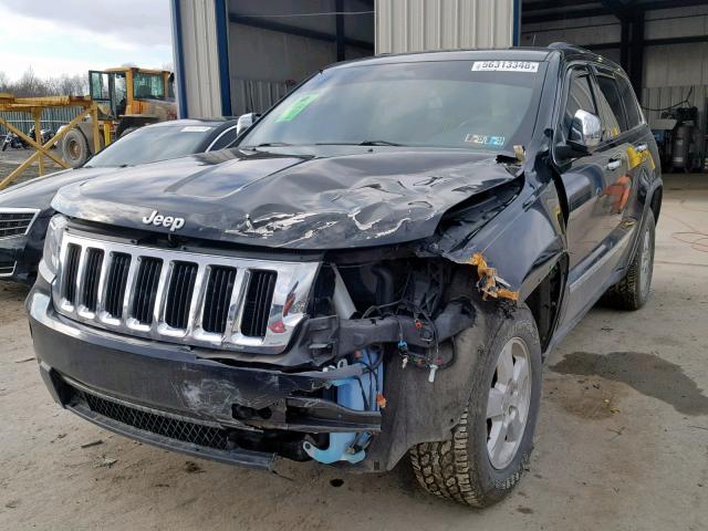 1J4RR4GG0BC555856 - 2011 JEEP GRAND CHER BLACK photo 2