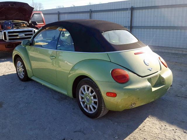 3VWCM21Y24M306439 - 2004 VOLKSWAGEN NEW BEETLE მწვანე ფოტო 3