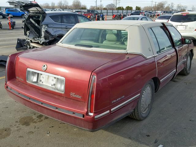 1G6KE52Y5VU210462 - 1997 CADILLAC DEVILLE DE RED photo 4