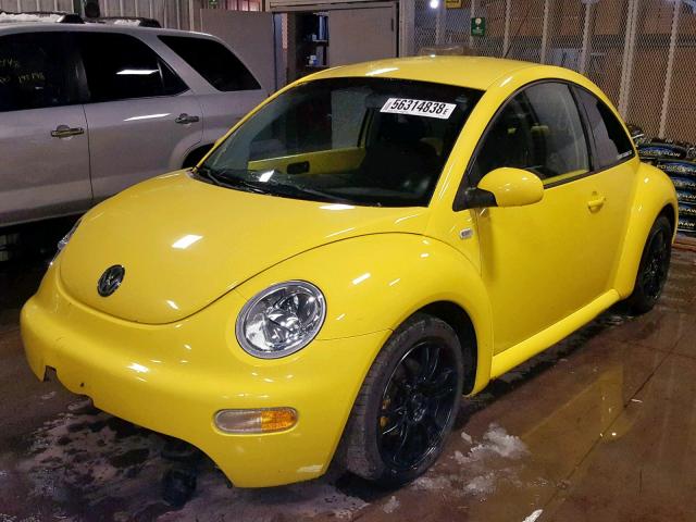 3VWCB21C42M444345 - 2002 VOLKSWAGEN NEW BEETLE Sarı foto 2