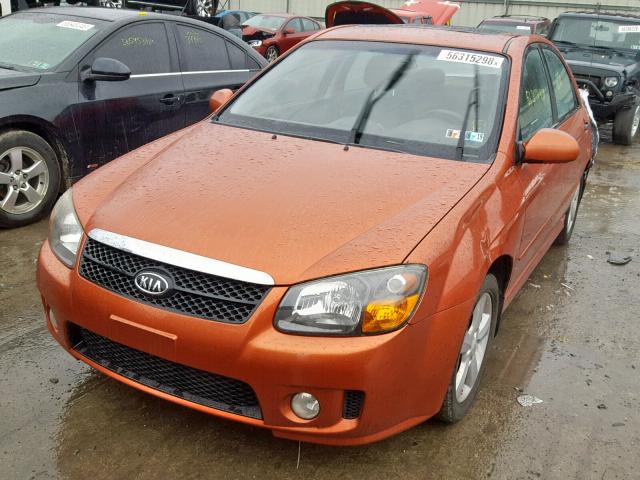 KNAFE222695027397 - 2009 KIA SPECTRA EX ORANGE photo 2