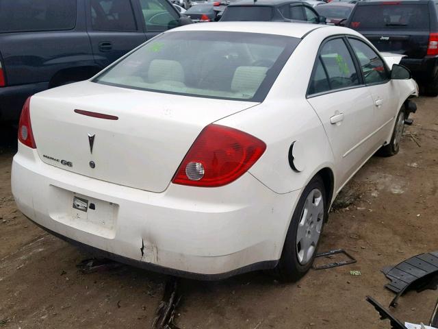 1G2ZF58B974239532 - 2007 PONTIAC G6 VALUE L WHITE photo 4