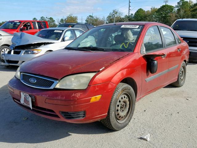 1FAFP34N85W108258 - 2005 FORD FOCUS ZX4 RED photo 2