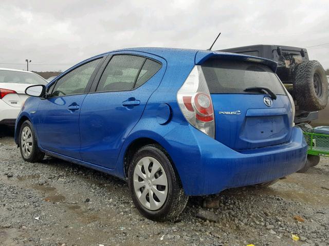 JTDKDTB3XD1042228 - 2013 TOYOTA PRIUS C BLUE photo 3