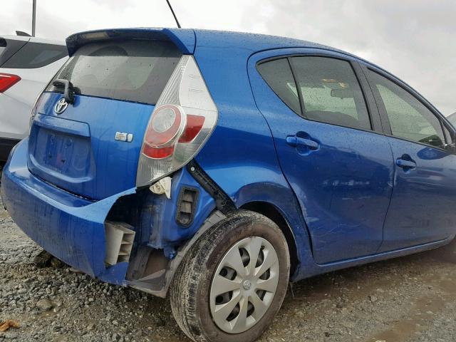 JTDKDTB3XD1042228 - 2013 TOYOTA PRIUS C BLUE photo 9