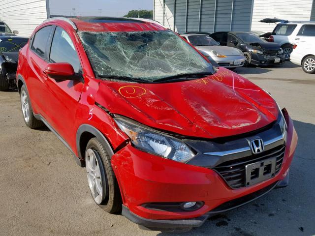 3CZRU5H77GM718480 - 2016 HONDA HR-V EXL RED photo 1