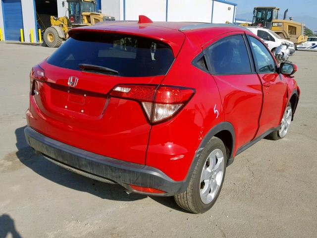 3CZRU5H77GM718480 - 2016 HONDA HR-V EXL RED photo 4