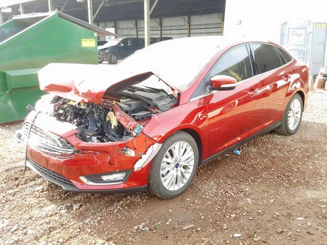 1FADP3J21HL214820 - 2017 FORD FOCUS TITA RED photo 2