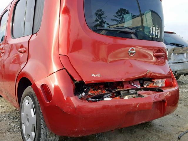 JN8AZ2KR7AT168370 - 2010 NISSAN CUBE BASE RED photo 9