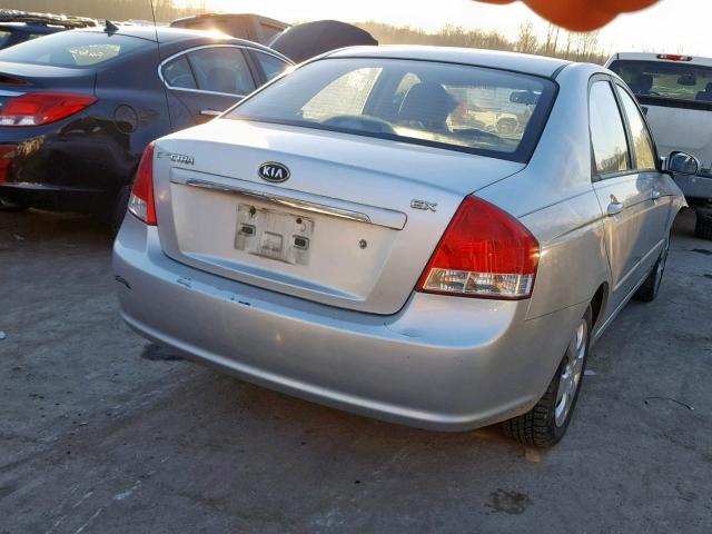 KNAFE122785500409 - 2008 KIA SPECTRA EX SILVER photo 4