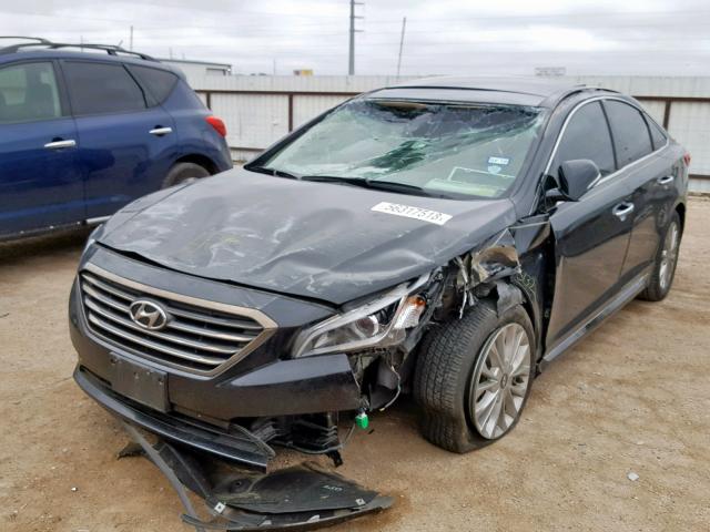 5NPE34AF7FH079315 - 2015 HYUNDAI SONATA SPO BLACK photo 2