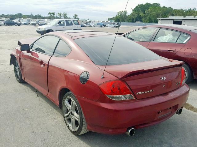 KMHHN65F86U230791 - 2006 HYUNDAI TIBURON GT RED photo 3