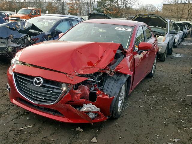 JM1BM1L78E1189042 - 2014 MAZDA 3 TOURING RED photo 2