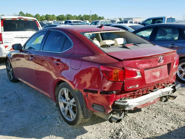 JTHBF5C2XA2096788 - 2010 LEXUS IS 250 RED photo 3