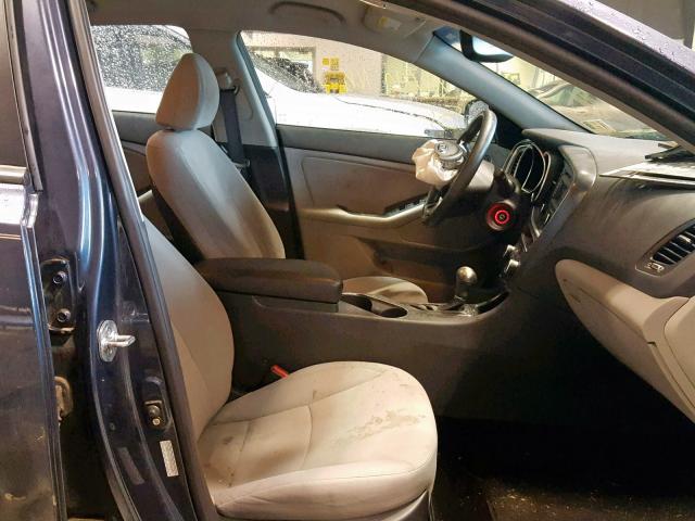 KNAGM4A76F5606496 - 2015 KIA OPTIMA LX BLUE photo 5