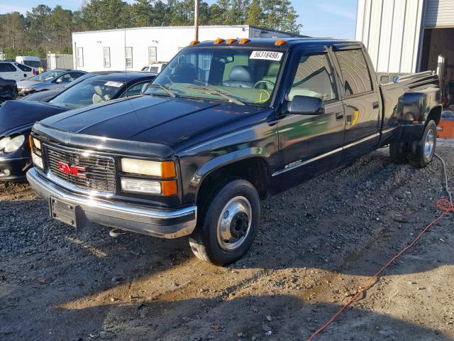 1GTHC33J9YF400485 - 2000 GMC SIERRA C35 BLACK photo 2