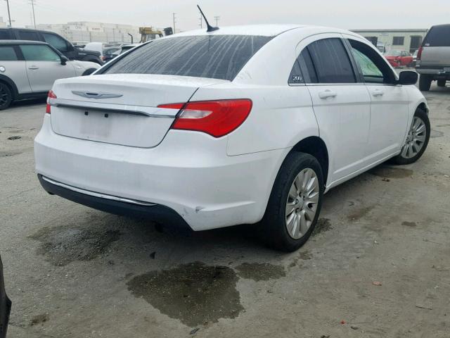 1C3CCBAB5EN212651 - 2014 CHRYSLER 200 LX WHITE photo 4