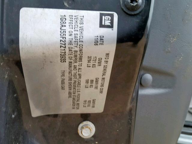 1G8AJ55F27Z173935 - 2007 SATURN ION LEVEL GRAY photo 10